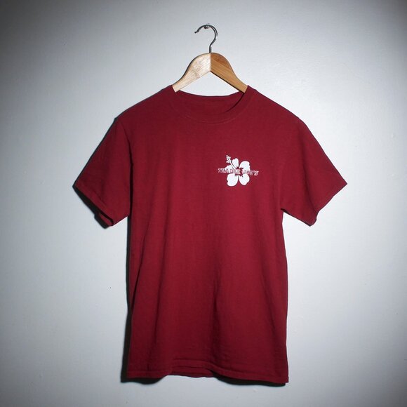Trader Joe's Employee Shirt Mens Red Grocery Uniform Tee w/ Hole - Picture 1 of 5